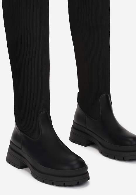 Czarne Kozaki Damierra