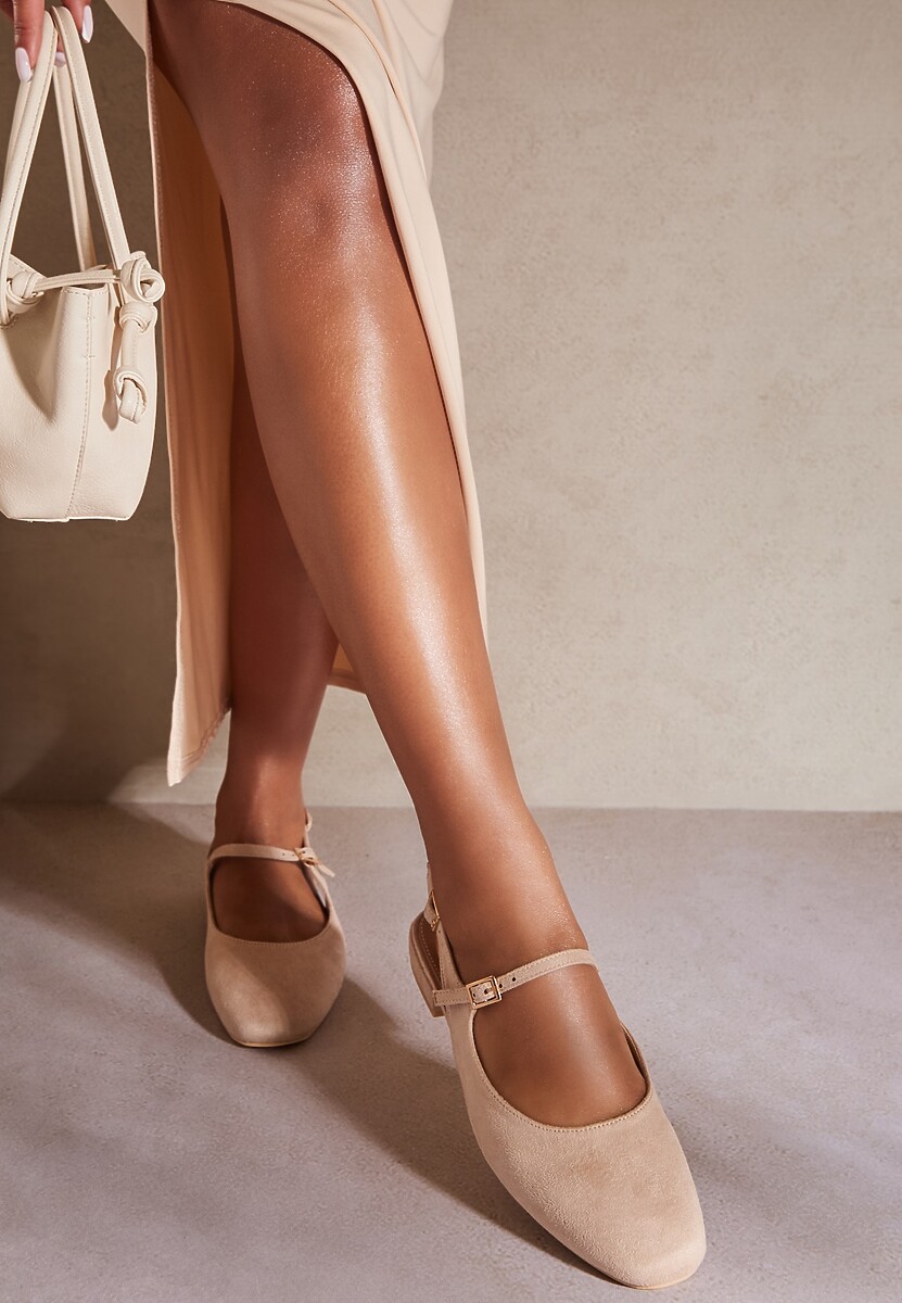 Bordowe Sandały Slingback Vices z Wkładką ze Skóry Naturalnej Sovritia