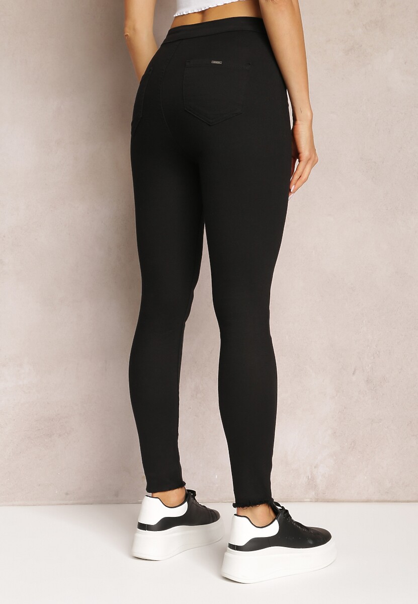 Czarne Spodnie Skinny Iolochis