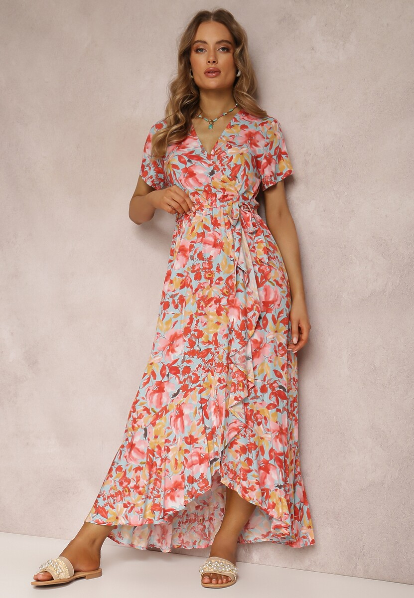 Czerwono-Niebieska Sukienka Nolwyn