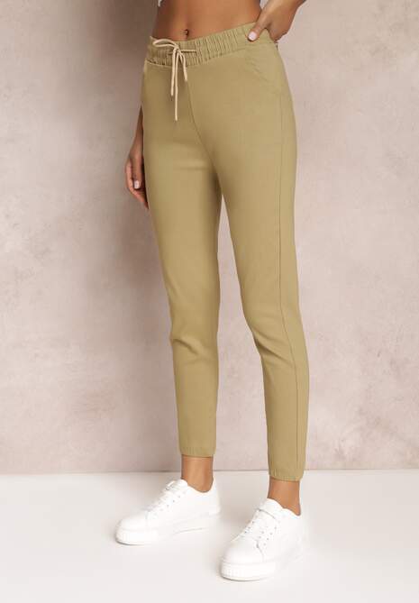 Ciemnobeżowe Spodnie Actessa