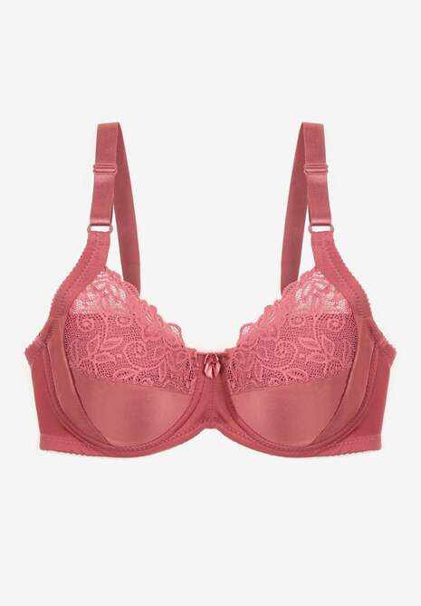 Różowy Biustonosz Typu Full Cup z Regulowanymi Ramiączkami Vikiirisa