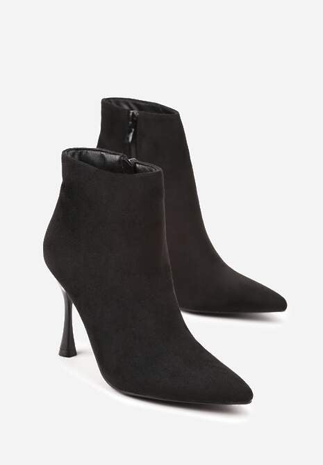 Czarne Botki na Szpilce Vices w Klasycznym Stylu Tikolisse