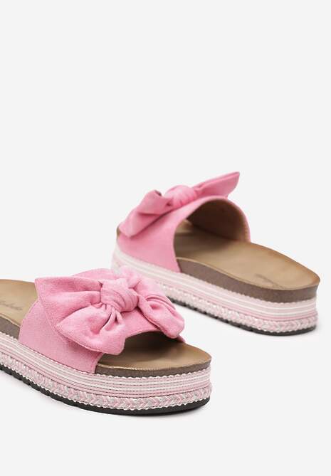 Ciemnoróżowe Klapki Basista