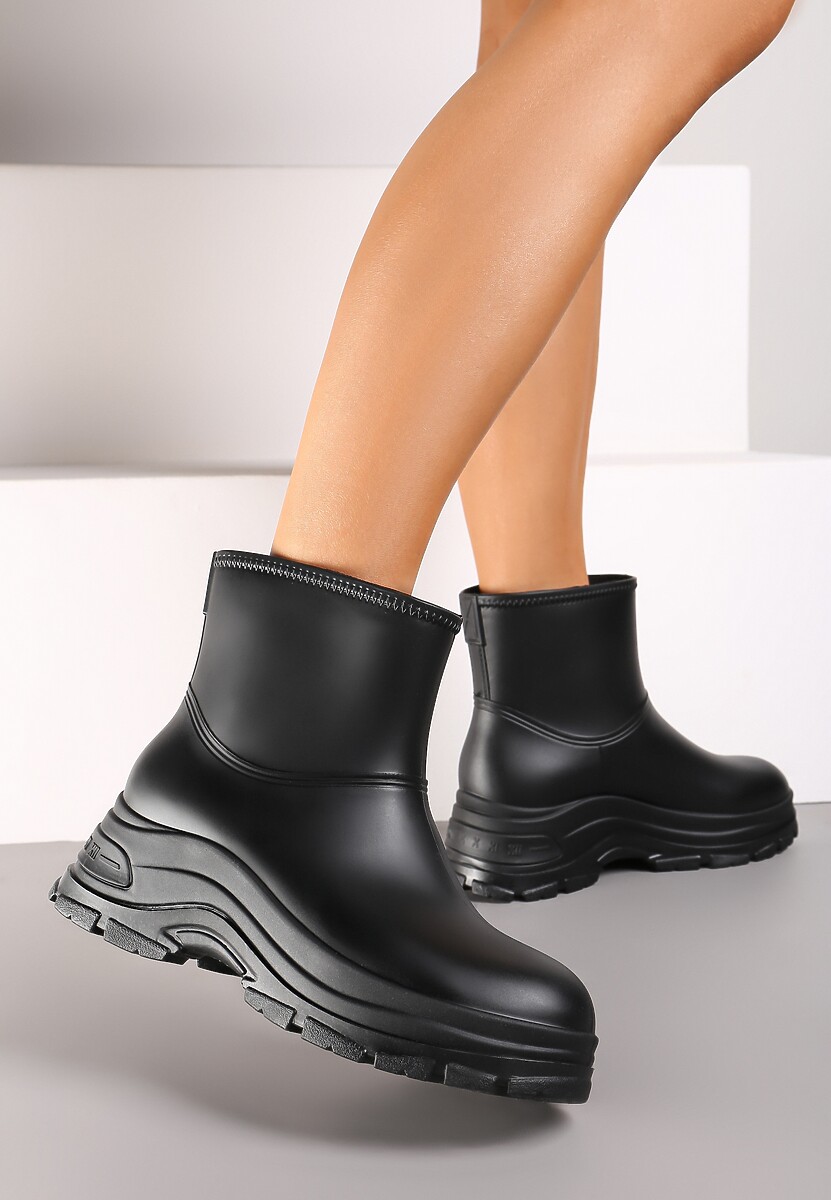Czarne Kalosze na Grubej Podeszwie Eristhena
