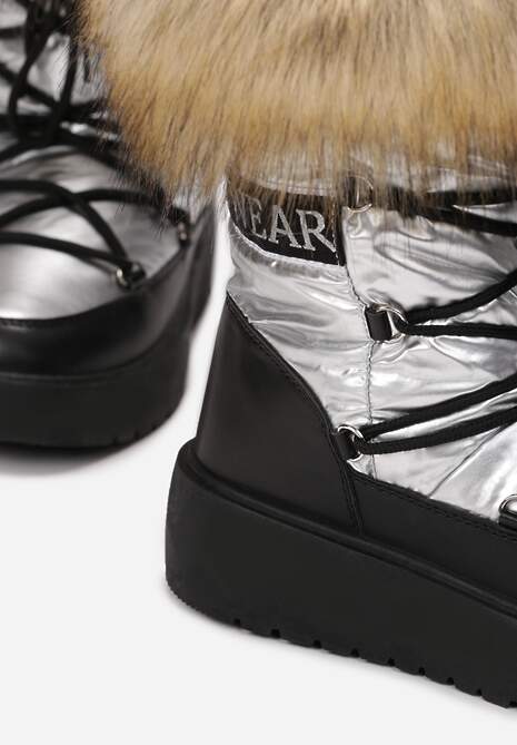 Srebrne Śniegowce z Futerkiem Cerrida