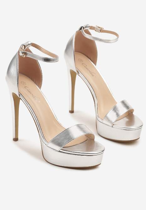 Srebrne Szpilki na Platformie w Klasycznym Stylu Addsea