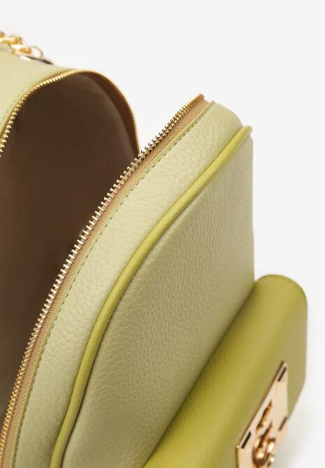 Zielony Plecak ze Złotymi Wykończeniami i Łańcuchem wokół Rączki Jianula