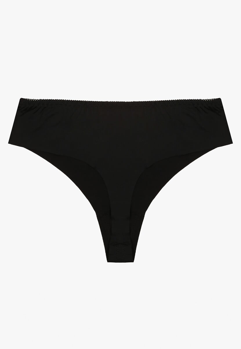 Czarne Bezszwowe Majtki Typu Stringi Tenazura