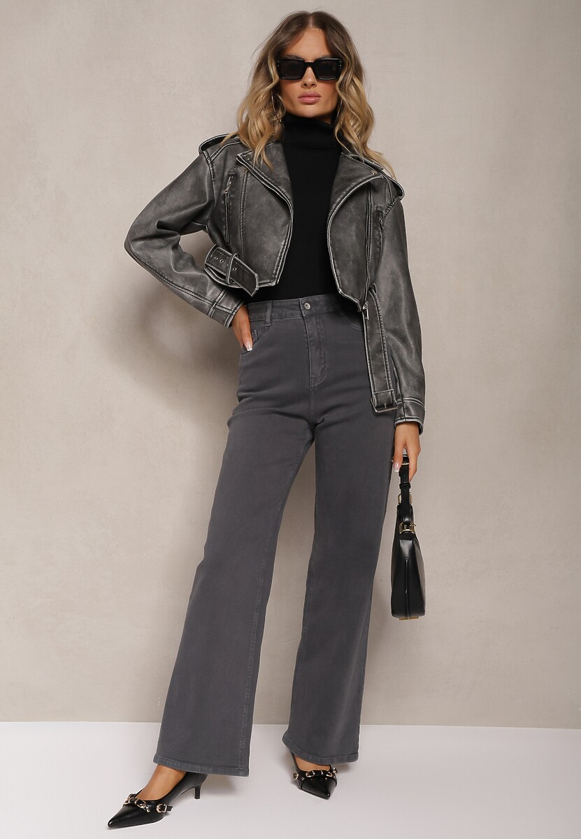 Czarne Jeansy Szerokie Phririope