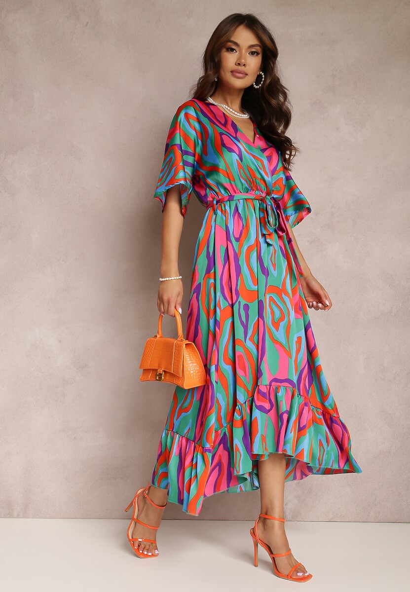 Zielono-Różowa Sukienka Telepholis