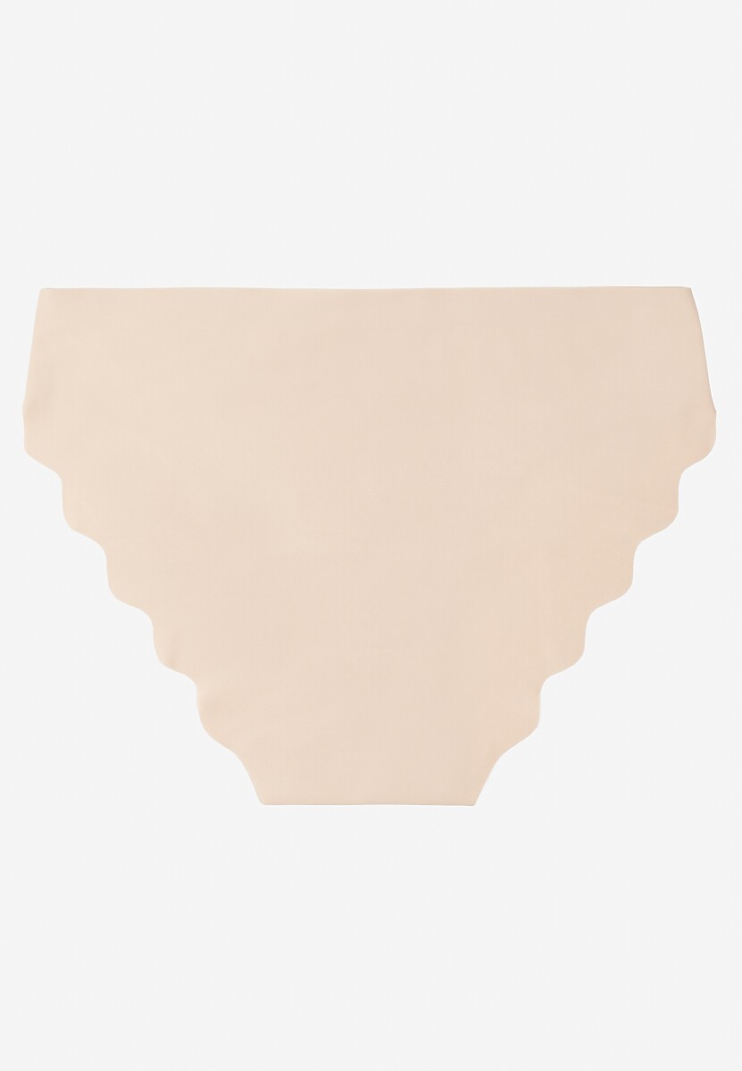 Beżowe Majtki Typu Figi o Bezszwowym Wykończeniu Siladeia
