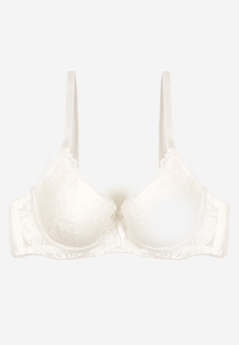 Jasnobeżowy Biustonosz Koronkowy Typu Full Cup Varedis