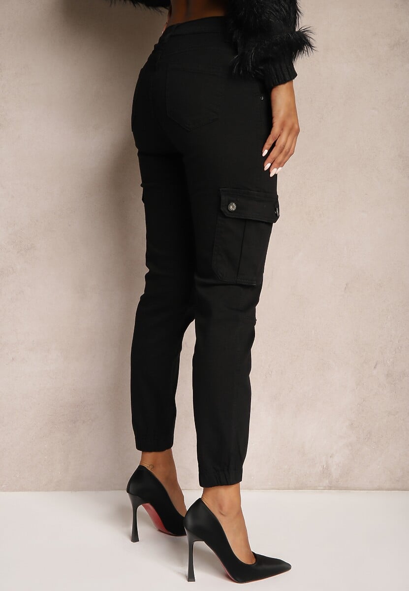 Czarne Spodnie Cargo Eraste
