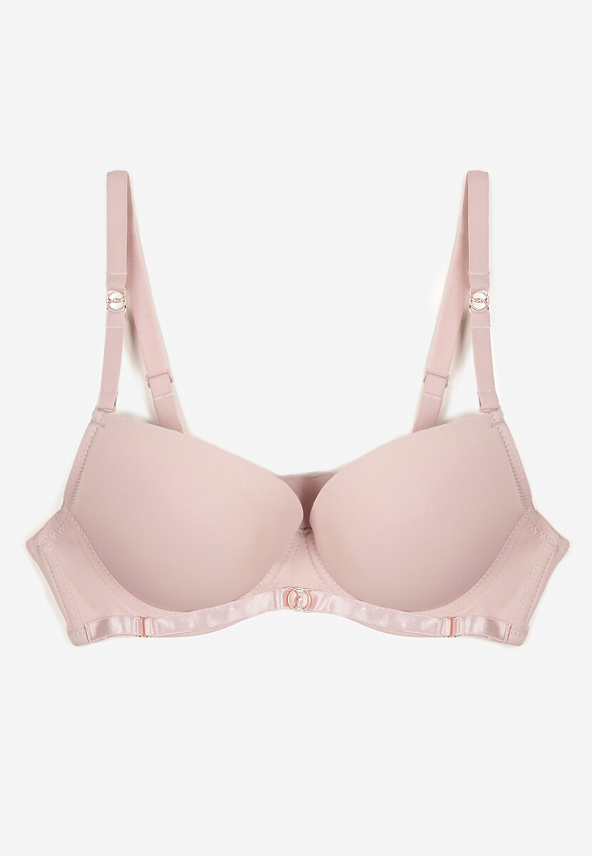 Jasnofioletowy Klasyczny Biustonosz z Metalicznymi Wstawkami Emarielle