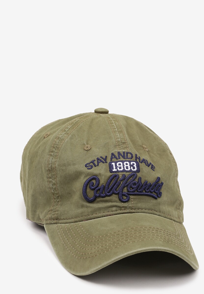 Zielona Czapka z Daszkiem z Bawełny z Napisem Voviera