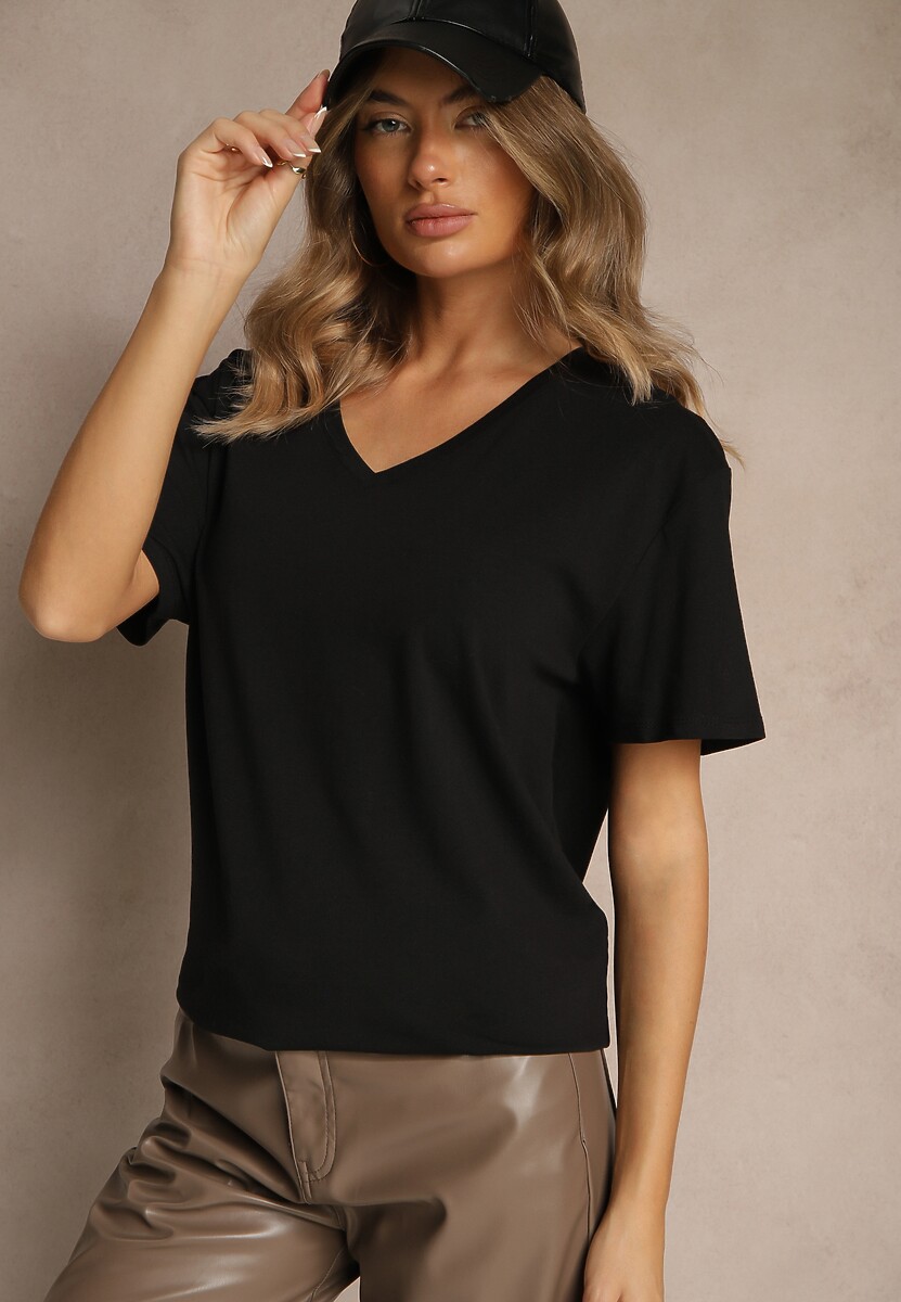 Czarny T-shirt Nikoneus