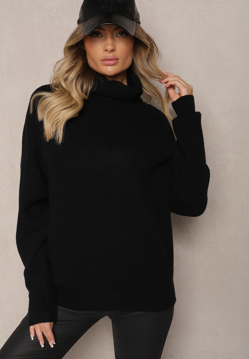 Bordowy Golf z Domieszką Wiskozy i Kaszmiru Azivara