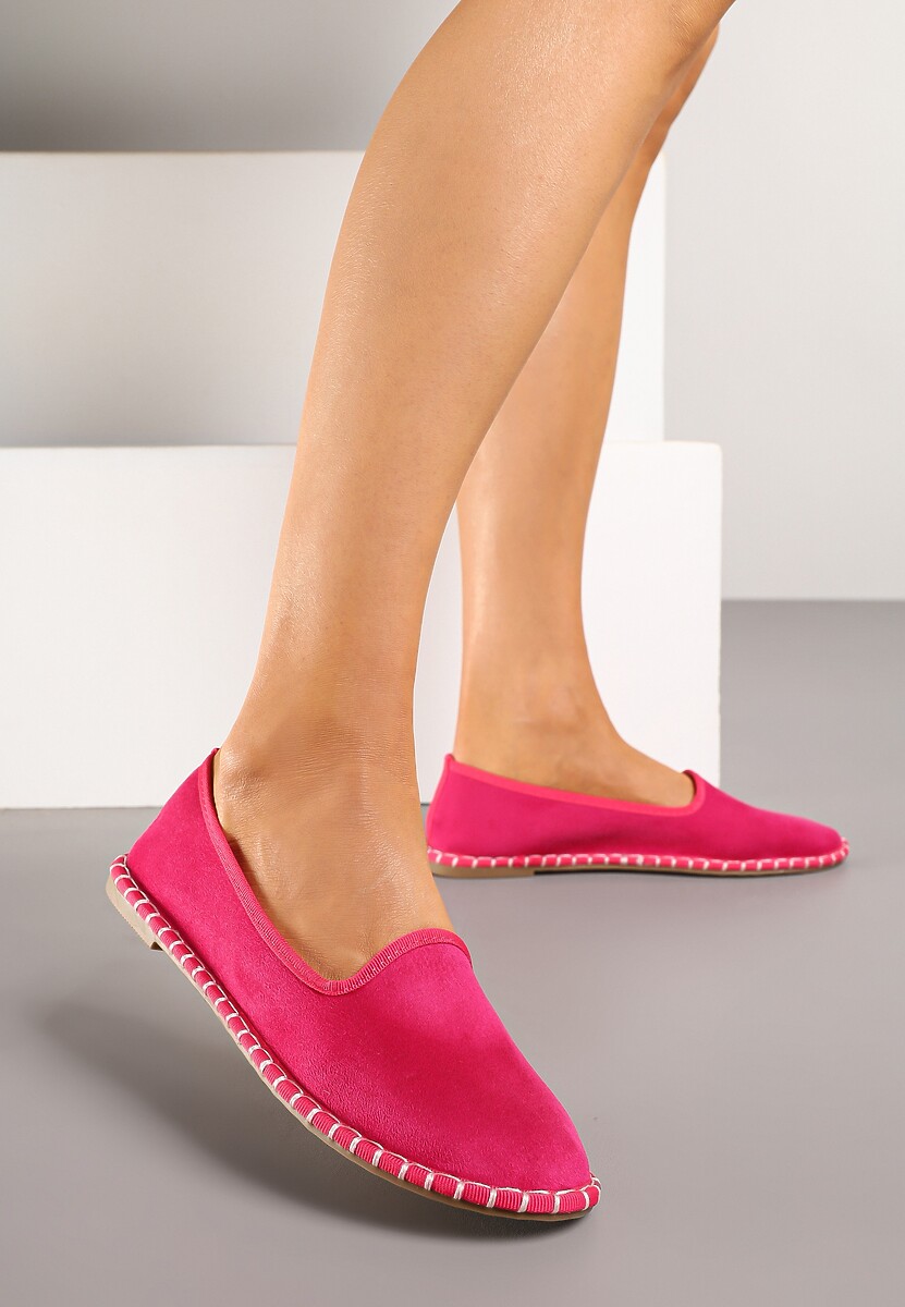 Fuksjowe Espadryle Balerinki z Przeszyciami Firalissea