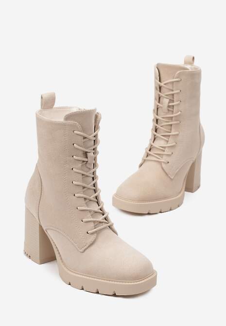 Beżowe Botki Edme