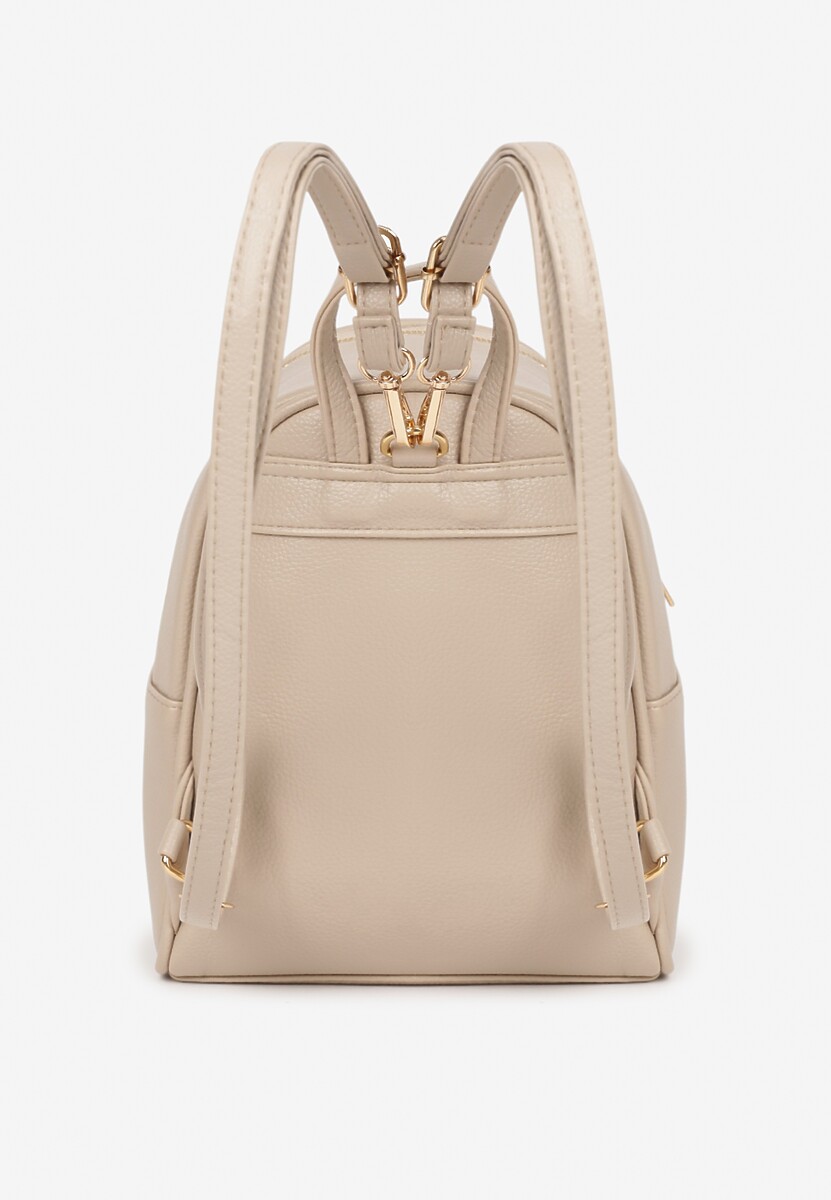 Ciemnobeżowy Plecak Ozdobiony Pikowaniem Banilitia