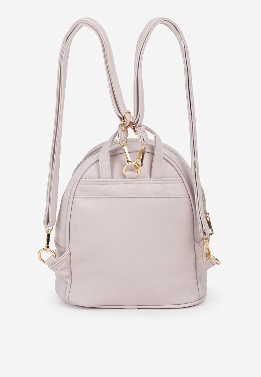 Jasnoróżowy Mały Plecak Miejski z Pikowaniem Skeralla