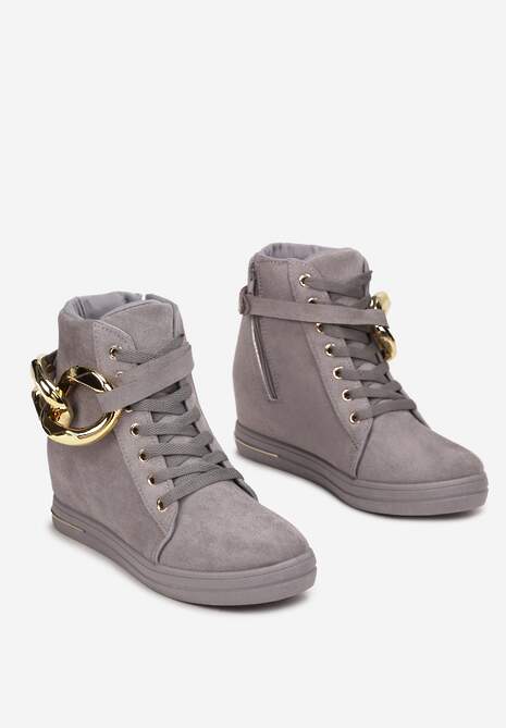 Szare Botki na Ukrytym Koturnie z Łańcuchem Mavenro
