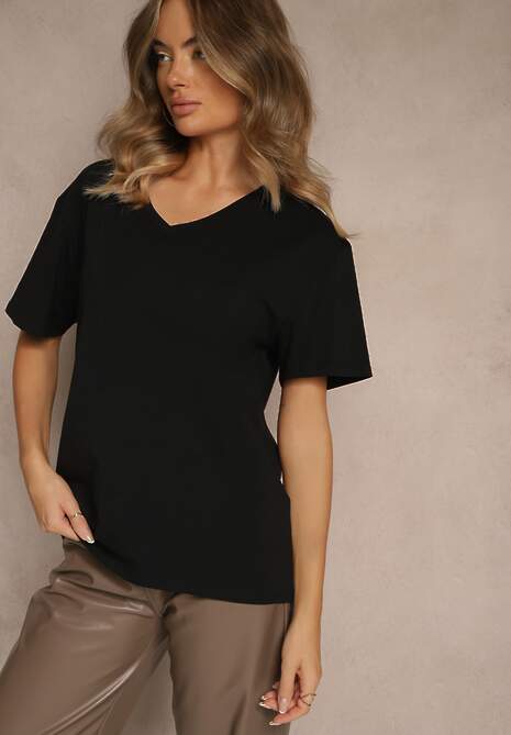 Czarny T-shirt Nikoneus