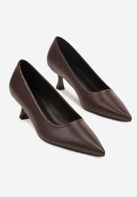 Brązowe Czółenka ze Szpiczastym Noskiem na Kaczuszce Illsaria