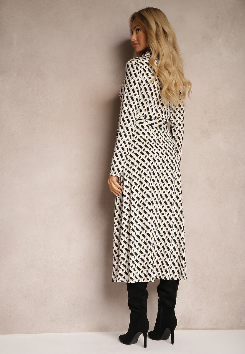 Beżowa Sukienka Thronthise