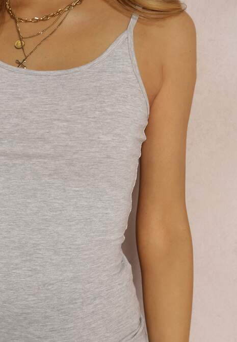 Jasnoszary Top Bawełniany Prisiche