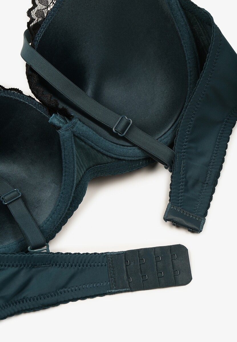 Ciemnozielony Koronkowy Biustonosz Full Cup Lanomira