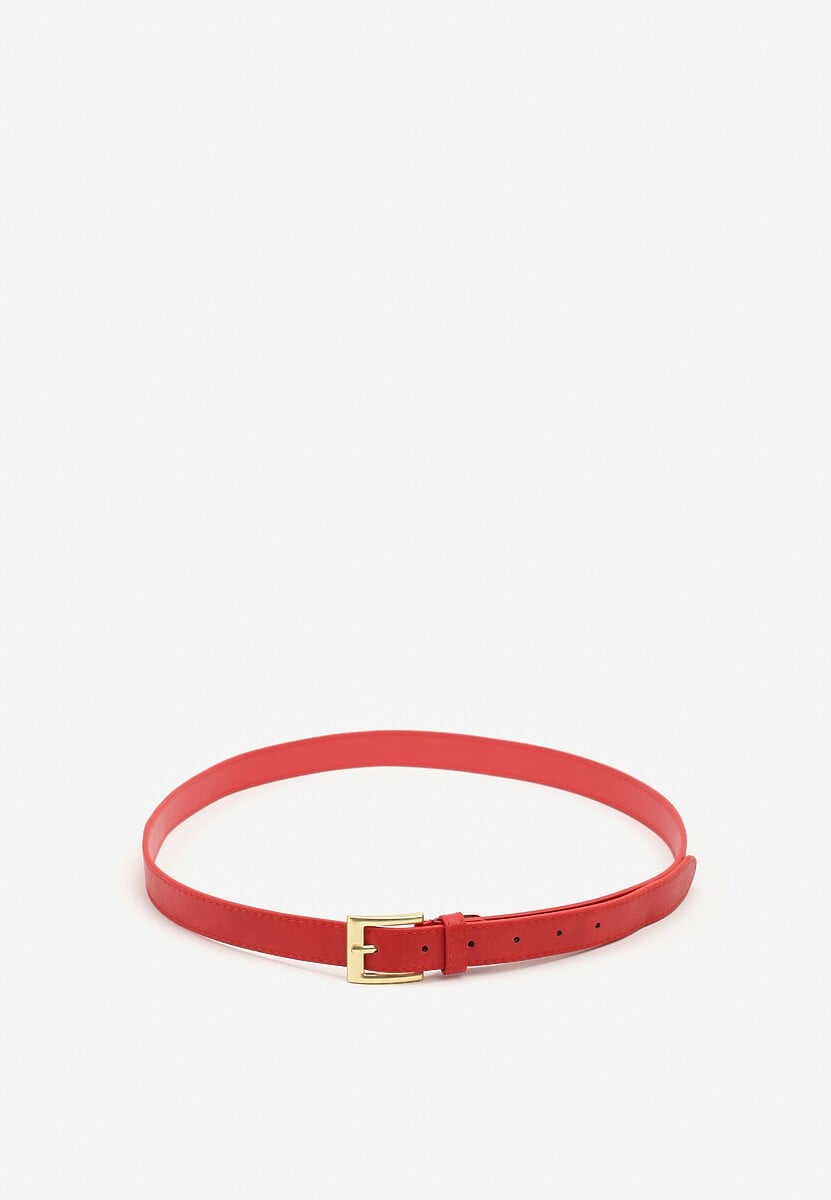 Biały Pasek Ozdobiony Metalową Klamrą Nairavina