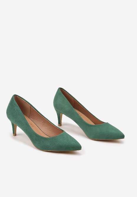 Zielone Czółenka Vices na Szpilce w Klasycznym Stylu Savora