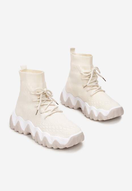 Jasnobeżowe Sneakersy Aeztyse