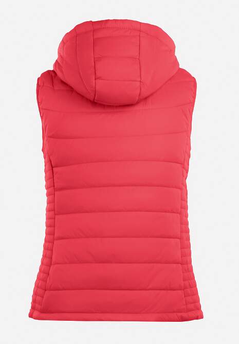 Czerwona Kamizelka z Kapturem Pikowana Chela