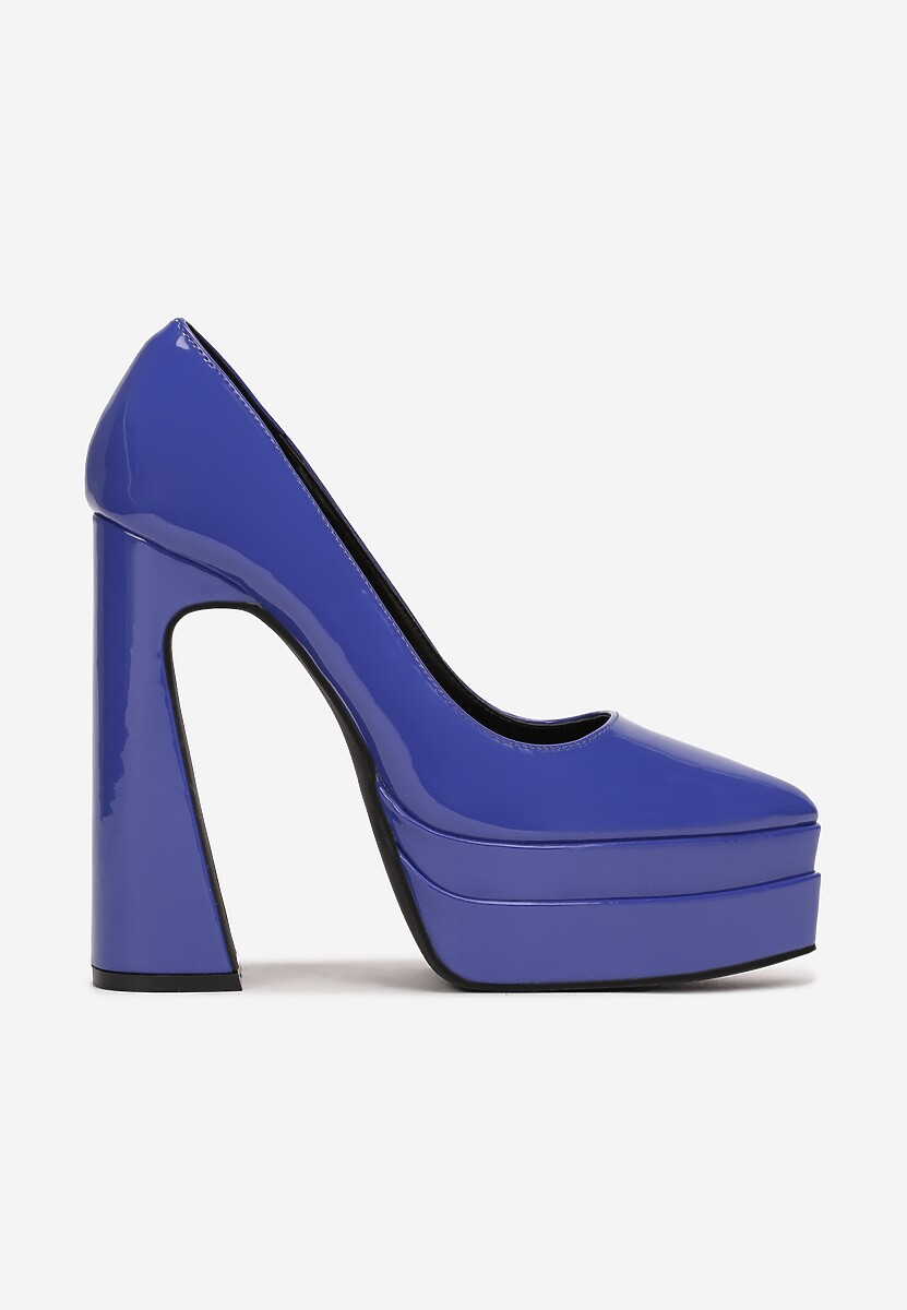 Niebieskie Czółenka na Wysokim Słupku i Platformie Valme