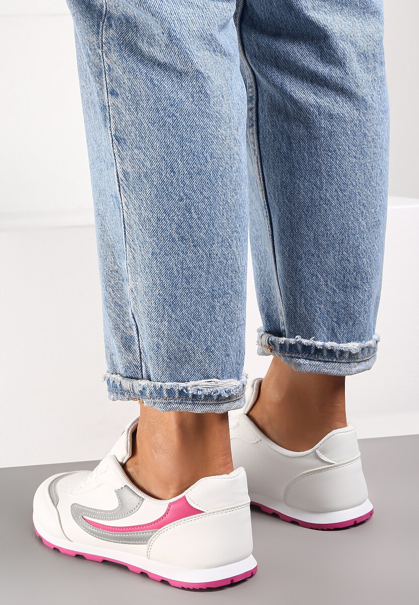 Biało-Różowe Buty Sportowe Regines