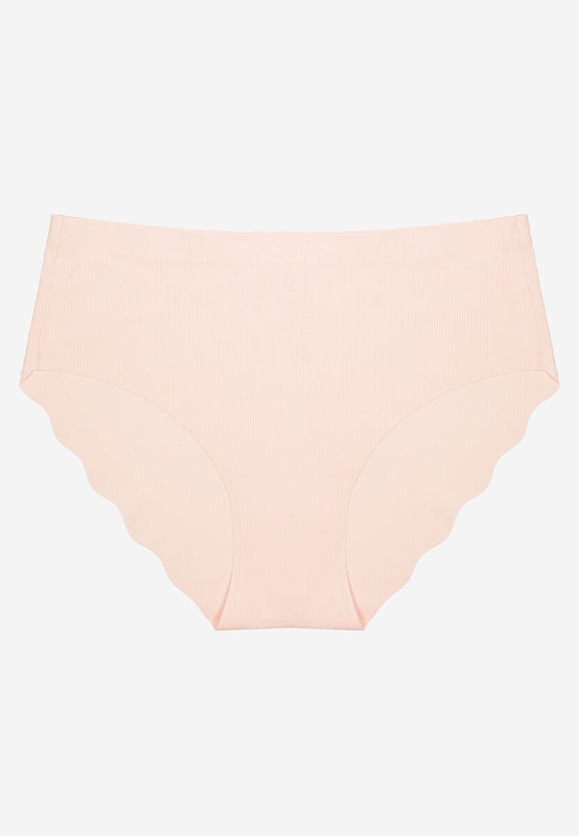 Różowe Majtki Typu Figi Ozdobione Falbanką Lilivies