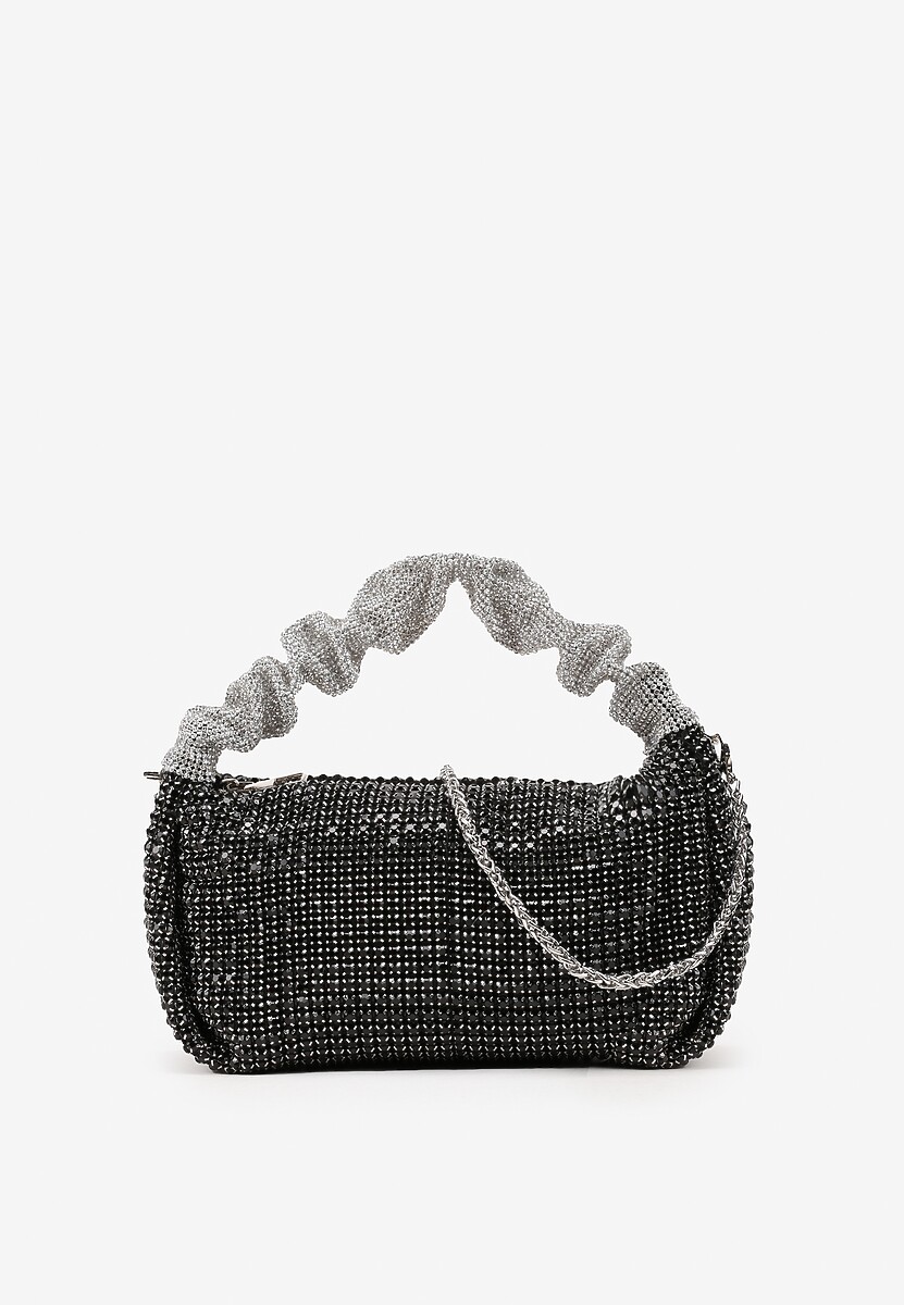 Złota Torebka Wieczorowa z Cyrkoniami oraz Łańcuszkiem Astarta