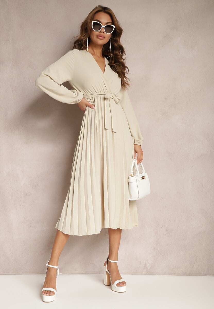 Jasnobeżowa Sukienka Phloroe