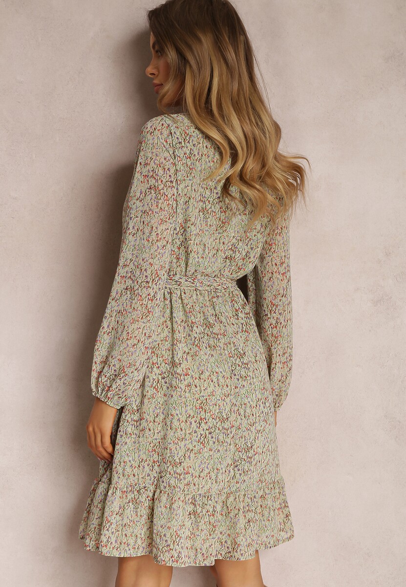 Miętowa Sukienka Olaleia