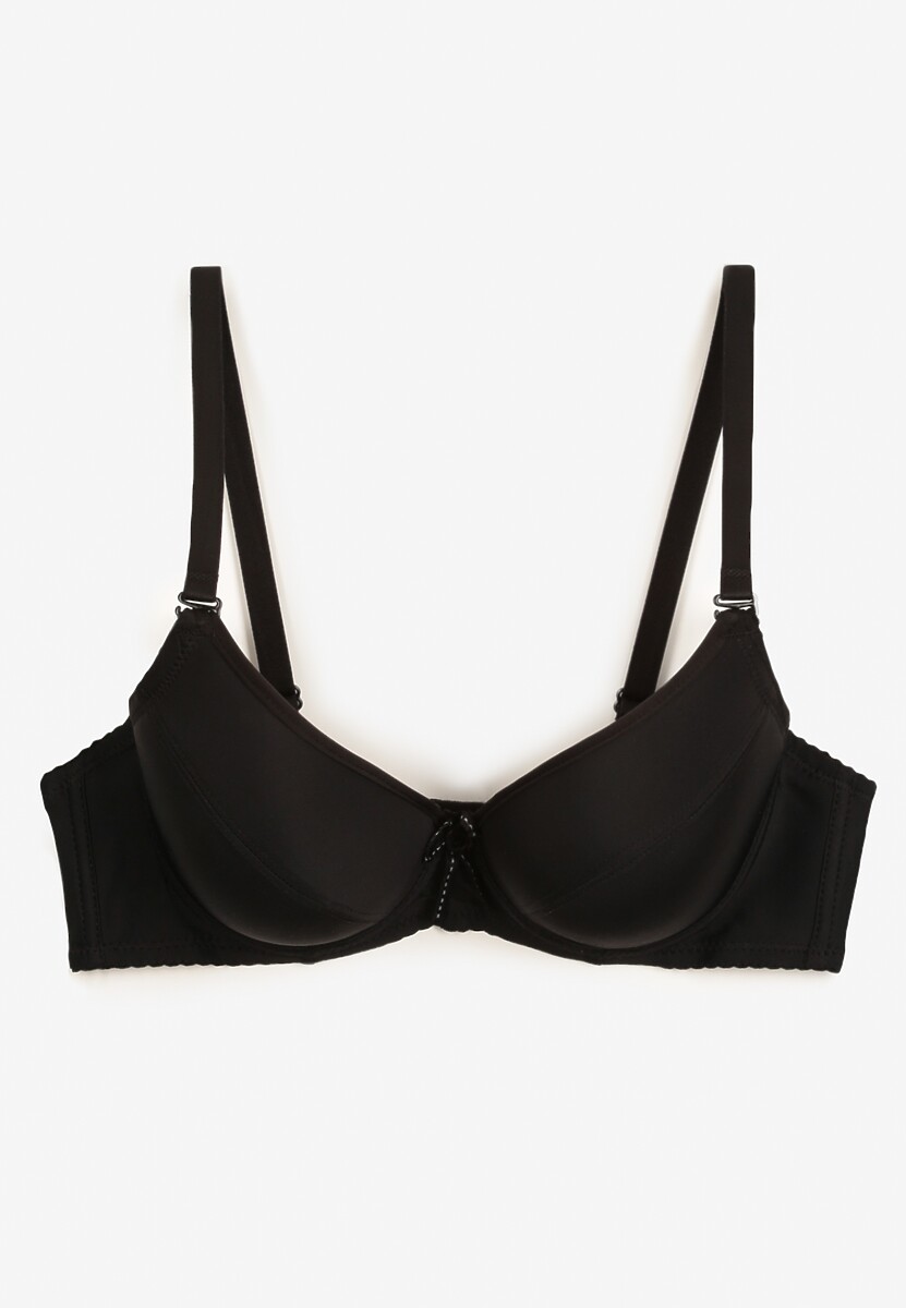 Czarny Biustonosz z Odpinanymi Ramiączkami Full Cup Aristea