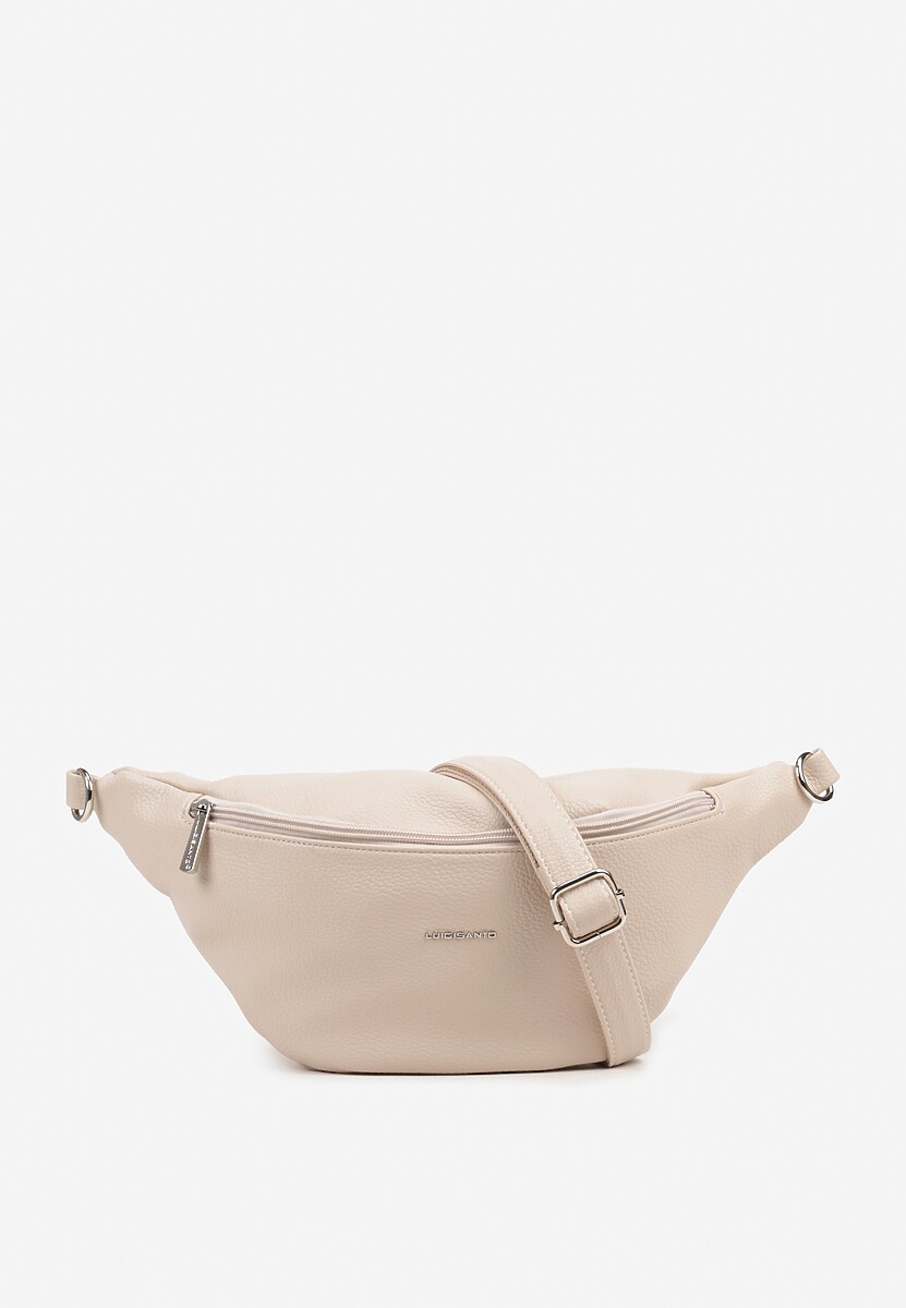 Beżowa Nerka ze Srebrnymi Detalami na Regulowanym Pasku Turessa