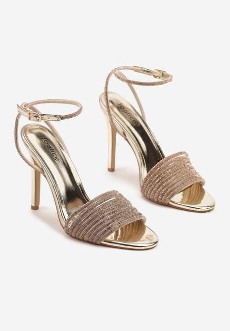 Złote Sandały na Szpilce z Cyrkoniową Cholewką Ulaliana