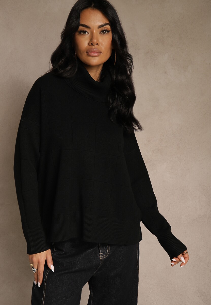 Czarny Casualowy Golf Tusara