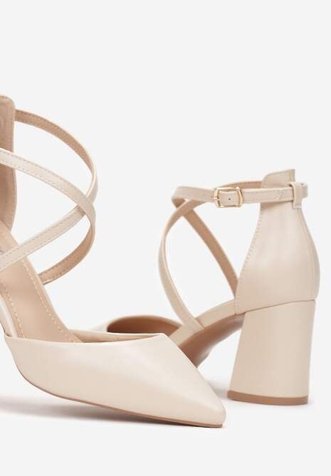 Beżowe Czółenka Akisiphaeia