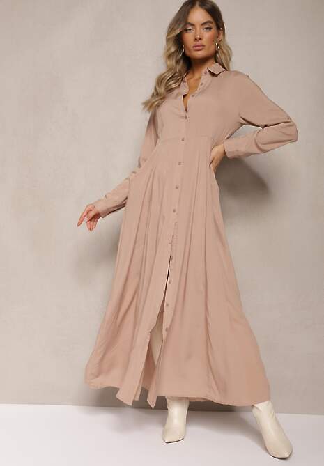 Jasnobeżowa Sukienka Hillcrest