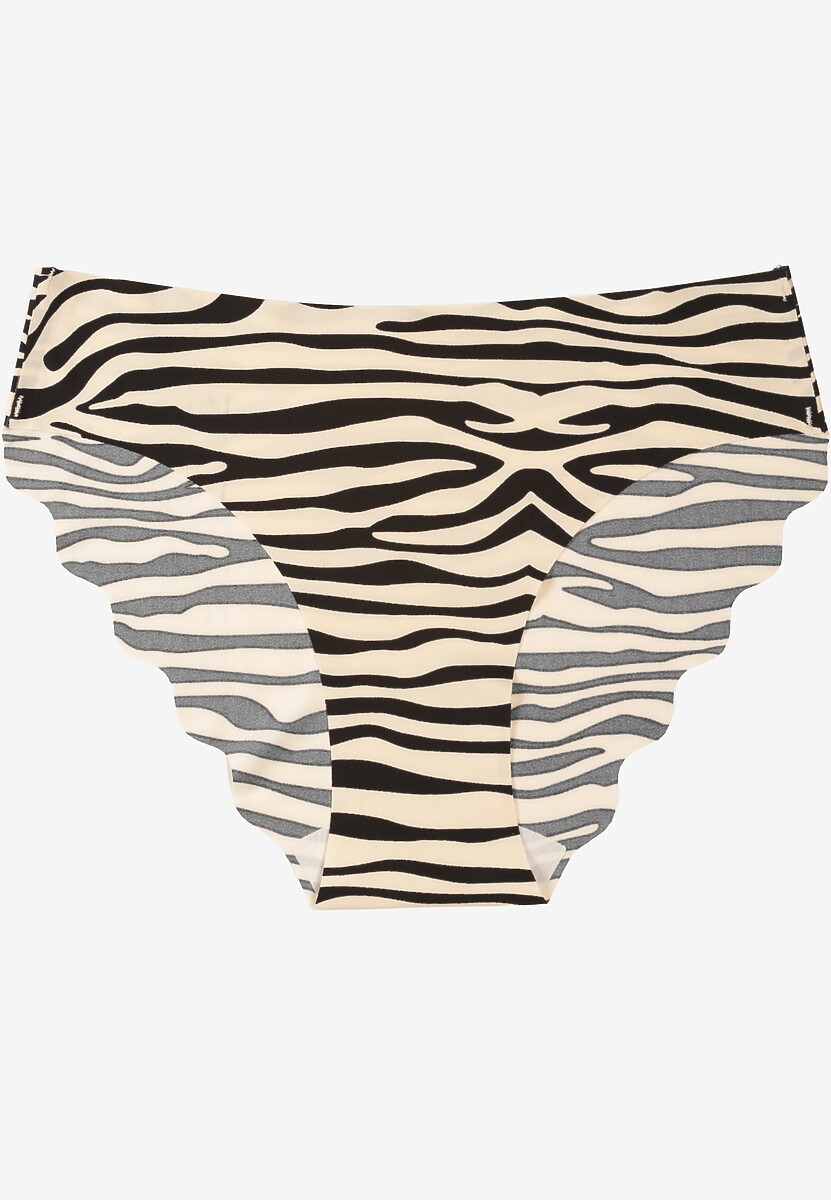 Beżowe Majtki Typu Figi o Bezszwowym Wykończeniu Siladeia