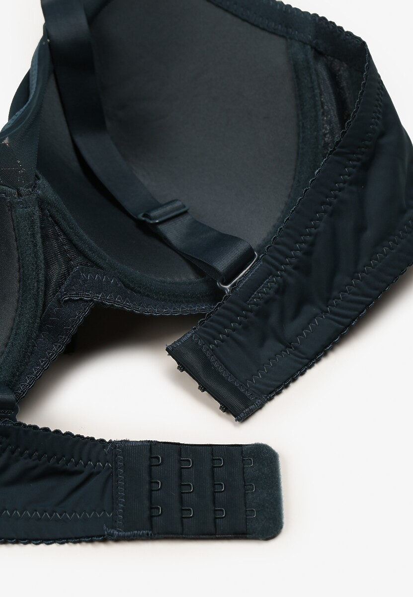 Ciemnozielony Biustonosz Full Cup z Koronką i Zawieszką z Cyrkoniami Nomalia